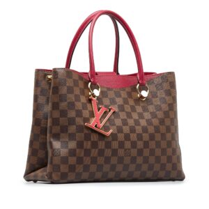 Brown Louis Vuitton Damier Ebene Riverside Tote Bag | Luna Bags
