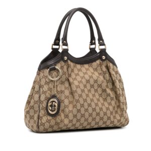 Beige Gucci GG Canvas Sukey Tote | Luna Bags