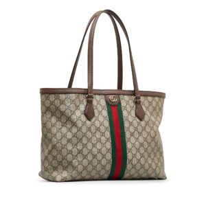 Brown Gucci GG Supreme Ophidia Tote | Luna Bags