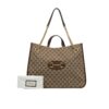 Brown Gucci Large GG Canvas 1955 Horsebit Chain Tote Satchel | Luna Bags - Image 11