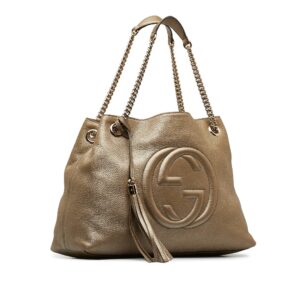 Gold Gucci Medium Soho Chain Tote | Luna Bags