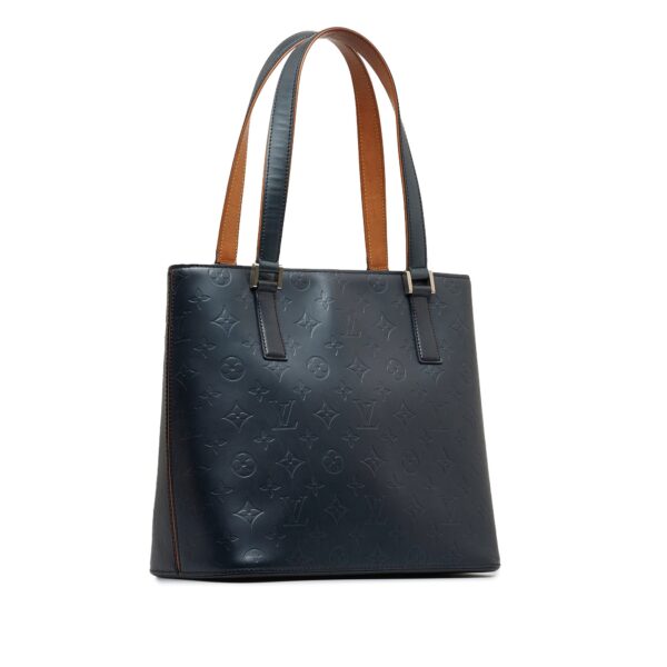 Blue Louis Vuitton Monogram Mat Stockton Tote Bag | Luna Bags