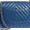 Chanel Classic Clutch With Chain – CWC Caviar Blue SiLouis Vuittoner-Toned | Luna Bags - Image 4