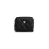 Chanel Classic Zipper Coin Purse SiLouis Vuittoner Tone Black | Luna Bags - Image 4