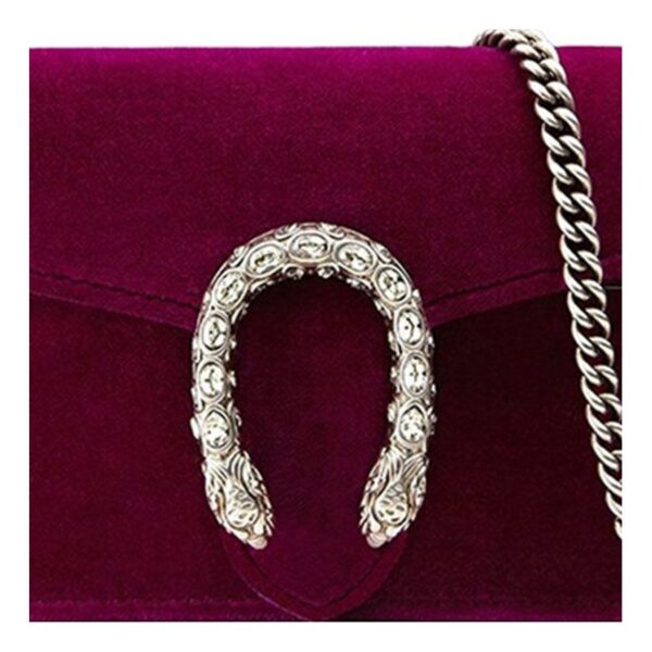 (WMNS) GUCCI Dionysus Tiger Head Velvet Chain Shoulder Messenger Bag Mini Red Classic 476432-K4DNN-5667 | Luna Bags