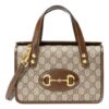 (WMNS) GUCCI Canvas Horsebit 1955 Old Flower Logo Single-Shoulder Bag Mini Brown 645453-92TCG-8563 | Luna Bags - Image 11