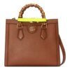 (WMNS) GUCCI Diana Series Tote Leather SingleShoulderMessengerHandholdBag SmallSize Brown 660195-17QDT-2582 | Luna Bags - Image 9