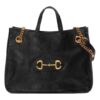 (WMNS) GUCCI 1955 Button Tote hand Bag Single Shoulder Bag Middle Black 621144-1U10G-1000 | Luna Bags - Image 7