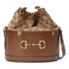 (WMNS) GUCCI Button1955 Series Drawstring Bag Single Shoulder Bag Brown 602118-1DBUG-2363 | Luna Bags - Image 8