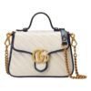(WMNS) GUCCI GG Marmont Gold Logo Colorblock Leather Chain handbag Mini White / Blue Retro 583571-0OLFX-9085 | Luna Bags - Image 5
