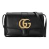 (WMNS) GUCCI Arli Gold Logo Leather Shoulder Messenger Bag Small Black Classic 550129-0V10G-1000 | Luna Bags - Image 10