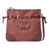 (WMNS) GUCCI Horsebit 1955 Retro Gold buckle Logo Canvas Drawstring Shoulder Messenger Bag Deep Red Classic 602089-9Y9NG-9865 | Luna Bags - Image 6