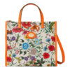 (WMNS) GUCCI Metallic Interlock Double G Flowers Printing Canvas handbag White / Orange / Multicolor 550141-9ZIBX-8868 | Luna Bags - Image 7