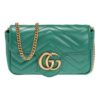 (WMNS) GUCCI Leather GG Marmont Logo Quilting Chain Single-Shoulder Bag Super Mini Green 476433-DSVRT-3120 | Luna Bags - Image 5