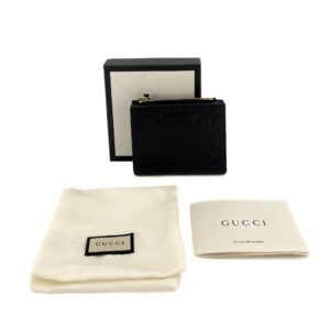 Envelope Guccissima Leather Black Wallet | Luna Bags