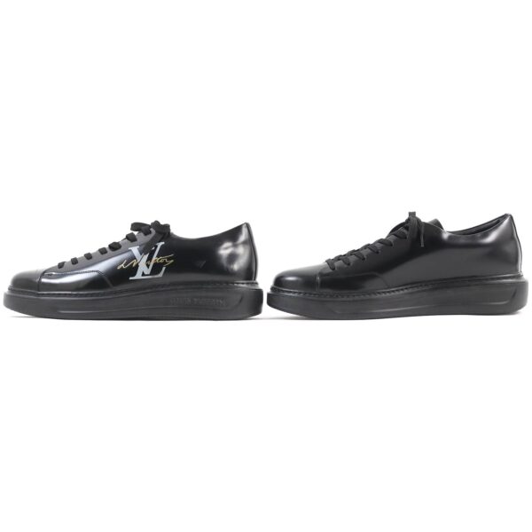 LOUIS VUITTON sneakers Main: Leather black Beverly Hills Line mens 8.5 Used | Luna Bags