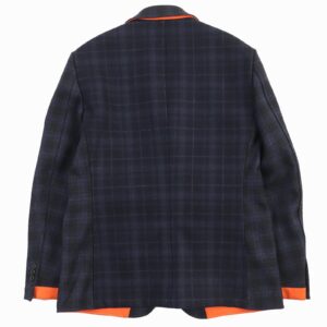 HERMES tailored jacket wool Navy 52 | Luna Bags