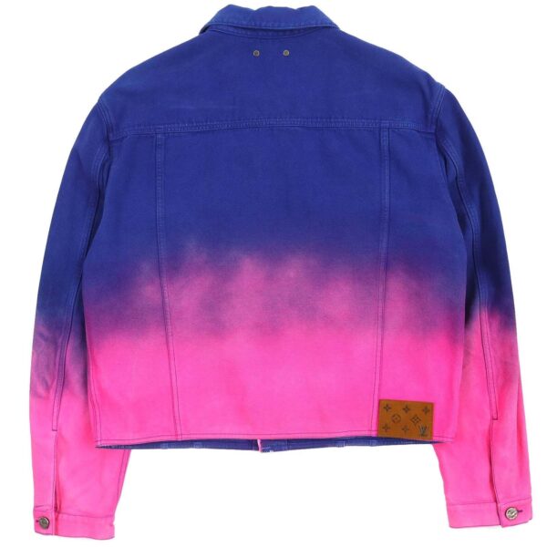 LOUIS VUITTON Denim Jacket HMA83W Outer: 100% cotton, Lining: 100% cotton, Leather part: Cowhide Blue pink Amen Break Cropped Gradient Denim Jacket Amen Break Gradient Denim Cropped Jacket mens 52 Used | Luna Bags