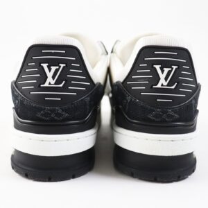 LOUIS VUITTON sneakers 1AC2A9 Denim, Leather White black LV Trainer Line 36.5 | Luna Bags