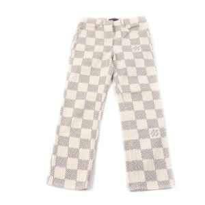 LOUIS VUITTON Denim pants cotton Beige black 36 | Luna Bags