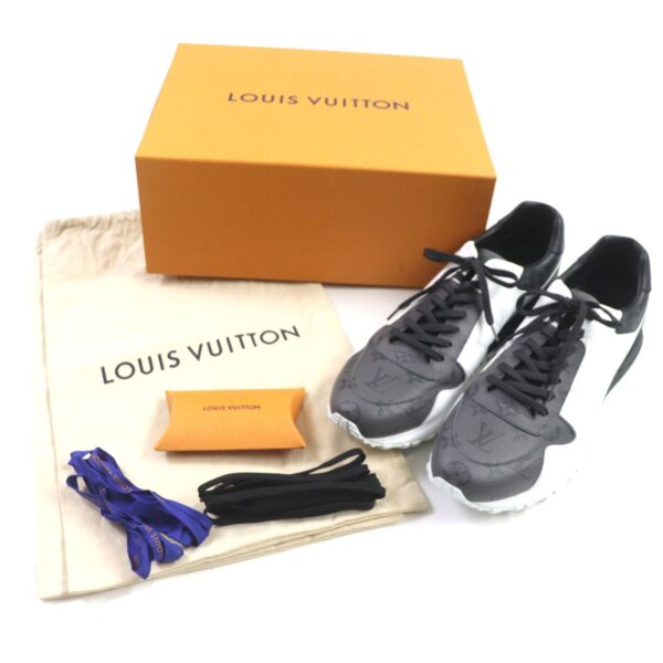 LOUIS VUITTON sneakers Monogram canvas Gray White Black Runaway line 10.5 | Luna Bags