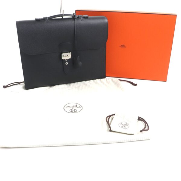 HERMES Briefcase Main: Epsom black Sac Adepeche Lite 1-37 mens Used | Luna Bags