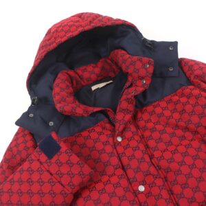 GUCCI Down jacket 762559 Outer: 70% cotton, Outer: 30% polyester, Lining: 100% nylon, Part: 100% cotton, Part: 100% polyester Red mens 44 Used | Luna Bags