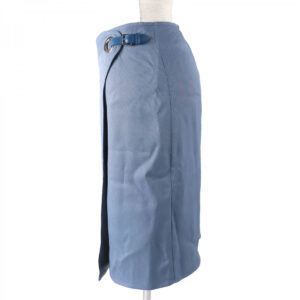 HERMES Wrap skirt 2E0315D8 Rayon Blue type 34 | Luna Bags