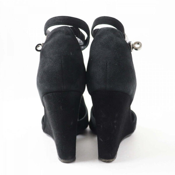 HERMES pumps Suede leather black Baby 90 | Luna Bags