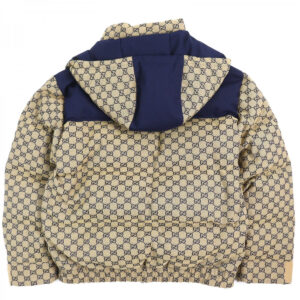 GUCCI Down jacket 715535 cotton Beige navy 48 | Luna Bags