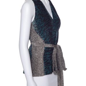 Gucci Blue and White Silk Polka Dot Tank SZ N/A | Luna Bags