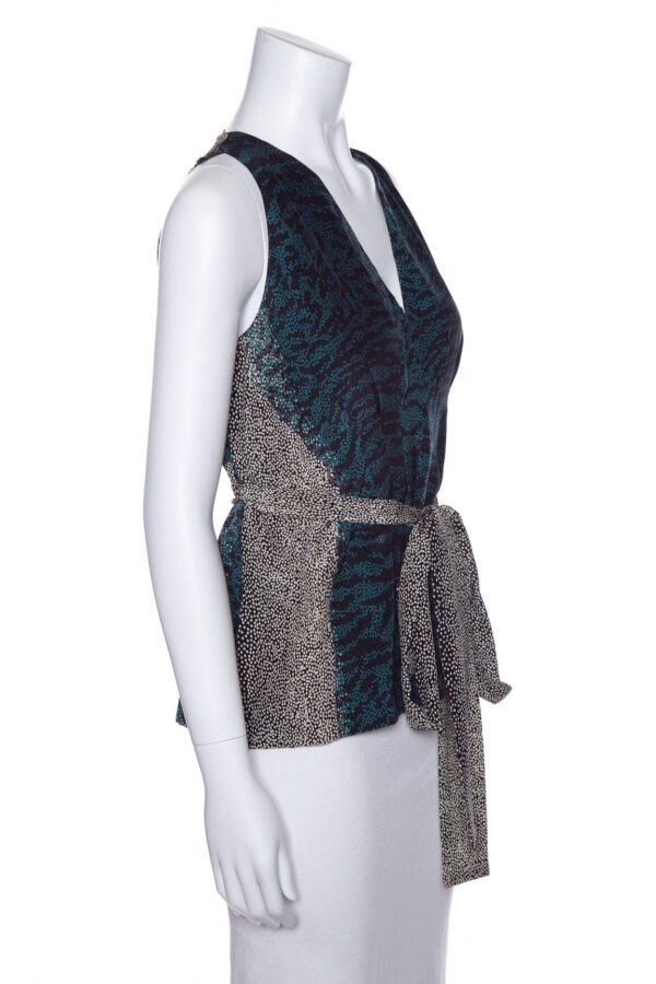 Gucci Blue and White Silk Polka Dot Tank SZ N/A | Luna Bags