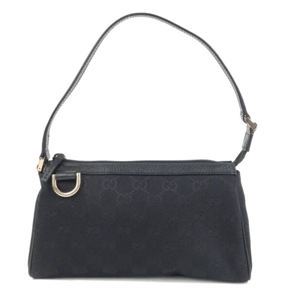 GUCCI Abbey GG Canvas Leather Hand Bag Pouch Black 145750 | Luna Bags