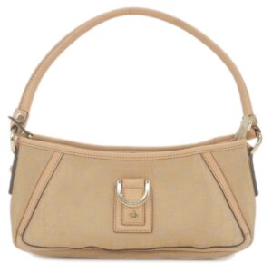 GUCCI Abbey GG Canvas Leather Shoulder Bag Beige Pink 130939 | Luna Bags