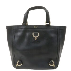 GUCCI Abbey Leather Tote Bag Hand Bag Black 130739 | Luna Bags