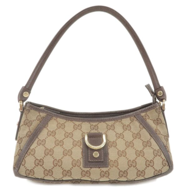 GUCCI Abbey GG Canvas Leather Shoulder Bag Beige Brown 130939 | Luna Bags