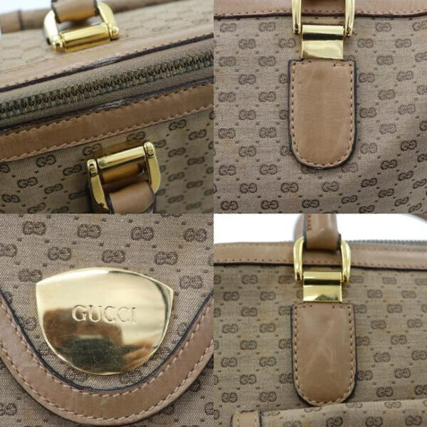 Gucci Bamboo Buckle Top Handle Bag Xl Vintage Micro Guccissima Logo Print With Front Pocket Brown | Luna Bags