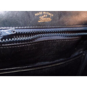 Gucci Vintage Black With Tortoise Shell Lucite And Gold Accents Leather Satchel | Luna Bags