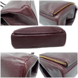 Gucci Burgundy Leather XL Satchel W Gold Square G Clasp | Luna Bags