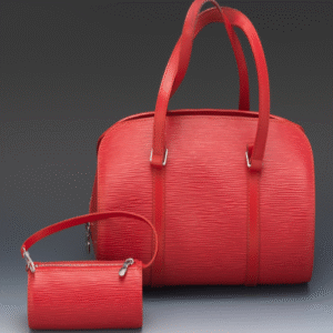 Louis Vuitton Soufflot Bag Black Epi Leather Red< | Luna Bags