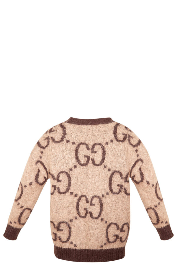GUCCI GG Mohair Cardigan Brown GG | Luna Bags
