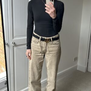 Gucci GG Marmont Black Leather Belt with Shiny Buckle (£360) | Luna Bags