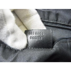Gucci Jackie New O Logo Black Charcoal Gray Leather Canvas Hobo Bag | Luna Bags
