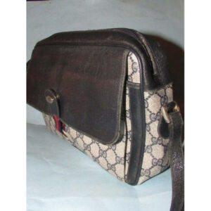 Gucci Early Accessory Collection School Bag Navy Blue Large G Logo Print Coated Canvas And Navy Blue | Luna Bags