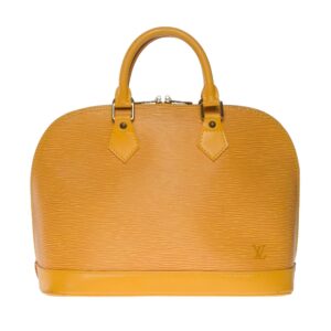 LOUIS VUITTON Alma handbag in Yellow epi leather with gold hardware | Luna Bags