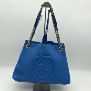 Gucci | Bags | New Gucci Soho Limited Ed Caspian Blue Double Chain Shoulder Bag AE935 | Luna Bags