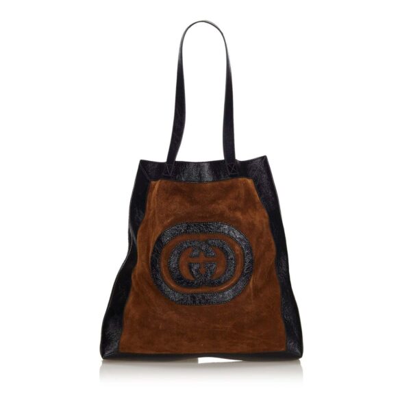 Gucci Brown Suede Leather Ophidia Large Tote Bag Italy | Luna Bags