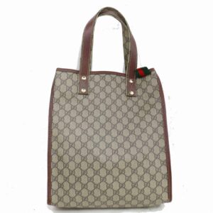 Gucci Tote Bag Brown PVC (SHC1-15132) | Luna Bags