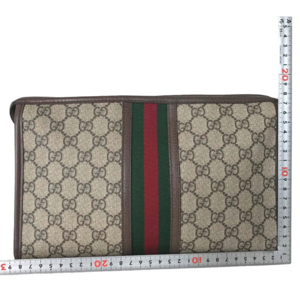 GUCCI Clutch bag 598234 493075 GG Supreme Canvas beige business bag Ofidia mens Secondhand | Luna Bags