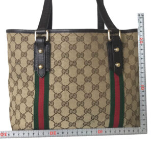 GUCCI Tote Bag 137396 205027 GG canvas beige Handbag Sherry line Women Secondhand | Luna Bags